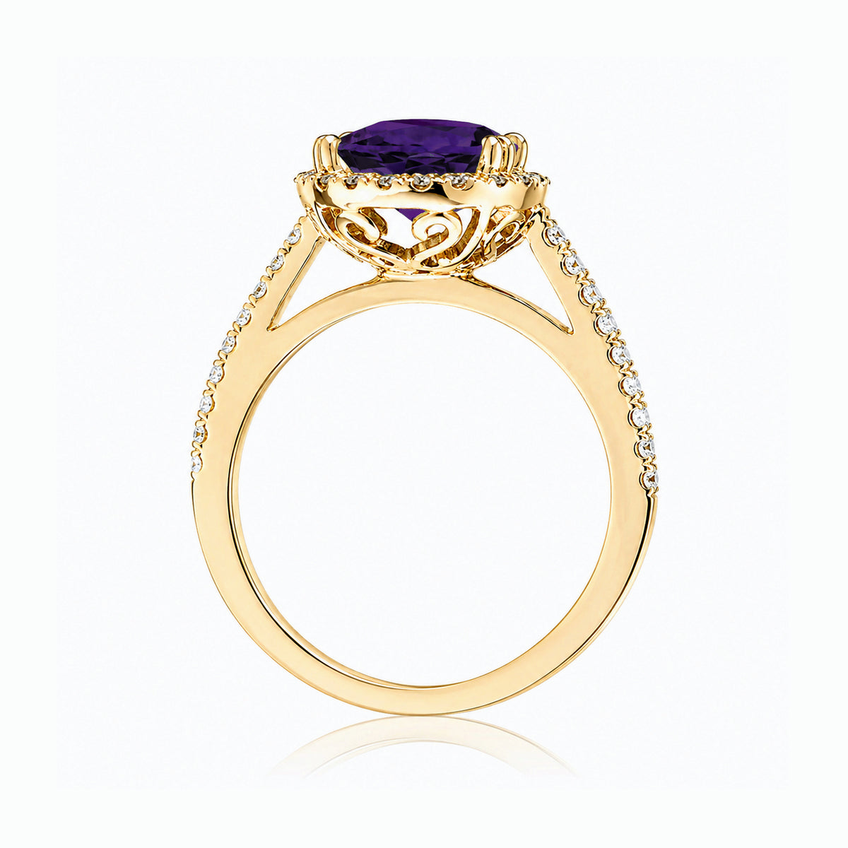 The Signature Round Amethyst Ring