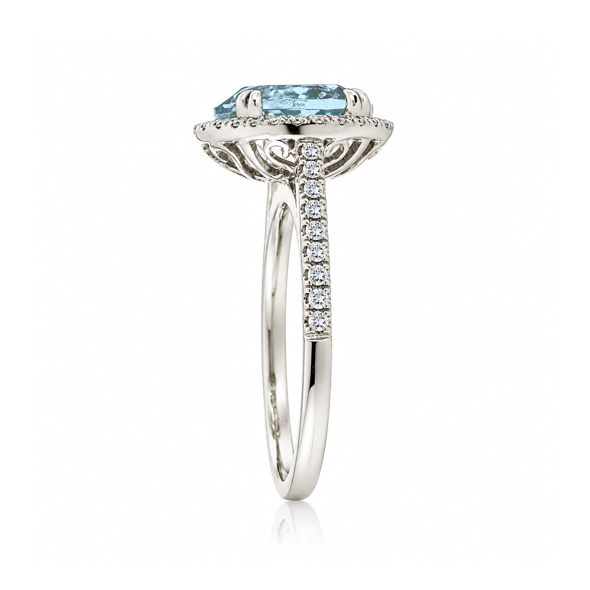 The Signature Round Aquamarine Ring