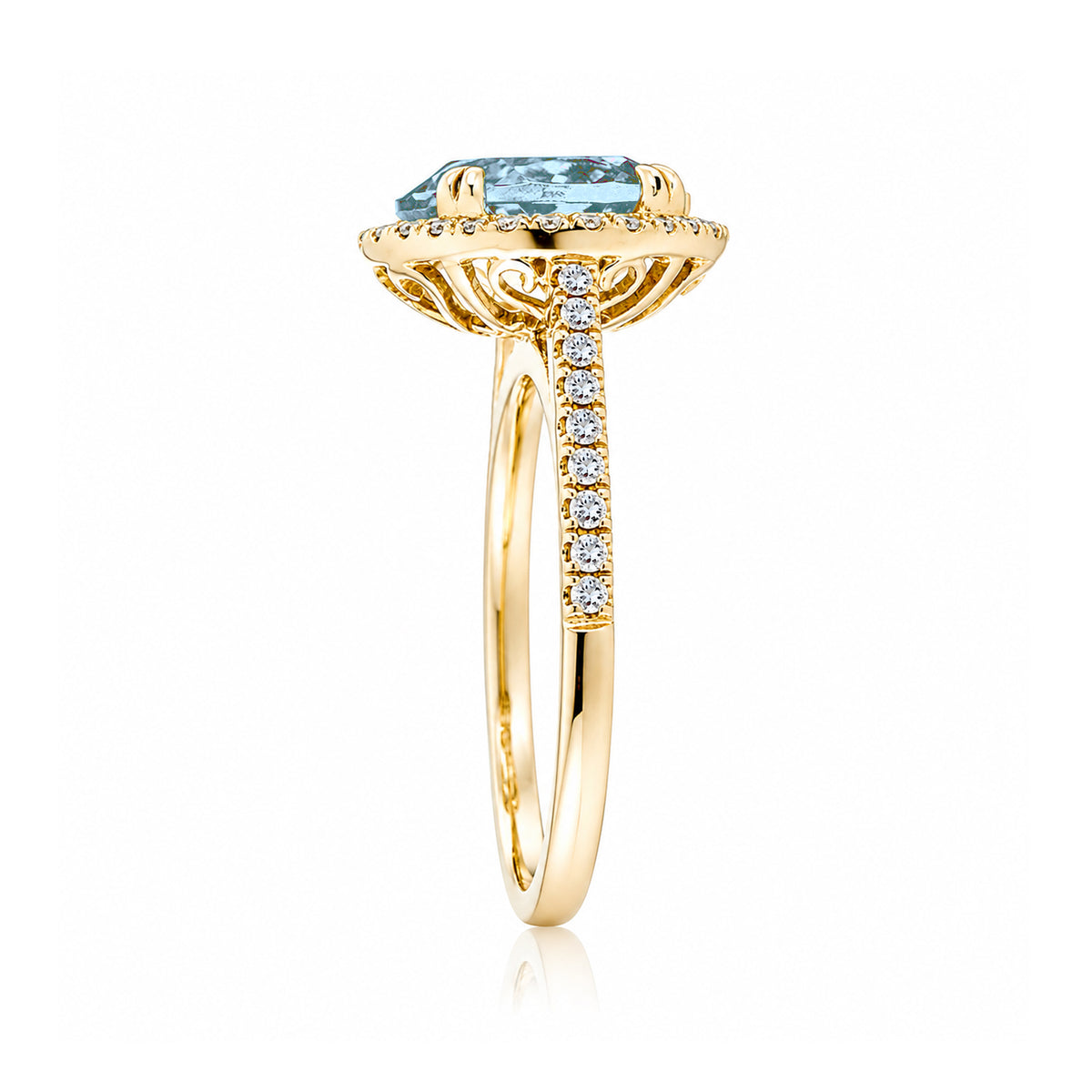 The Signature Round Aquamarine Ring