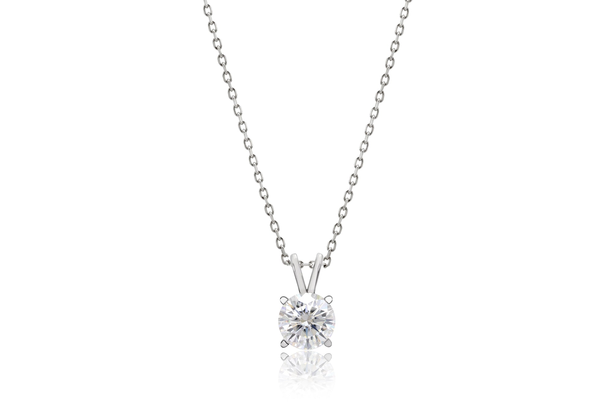 The Bunny Ear Solitaire Diamond Pendant (Lab-Grown)