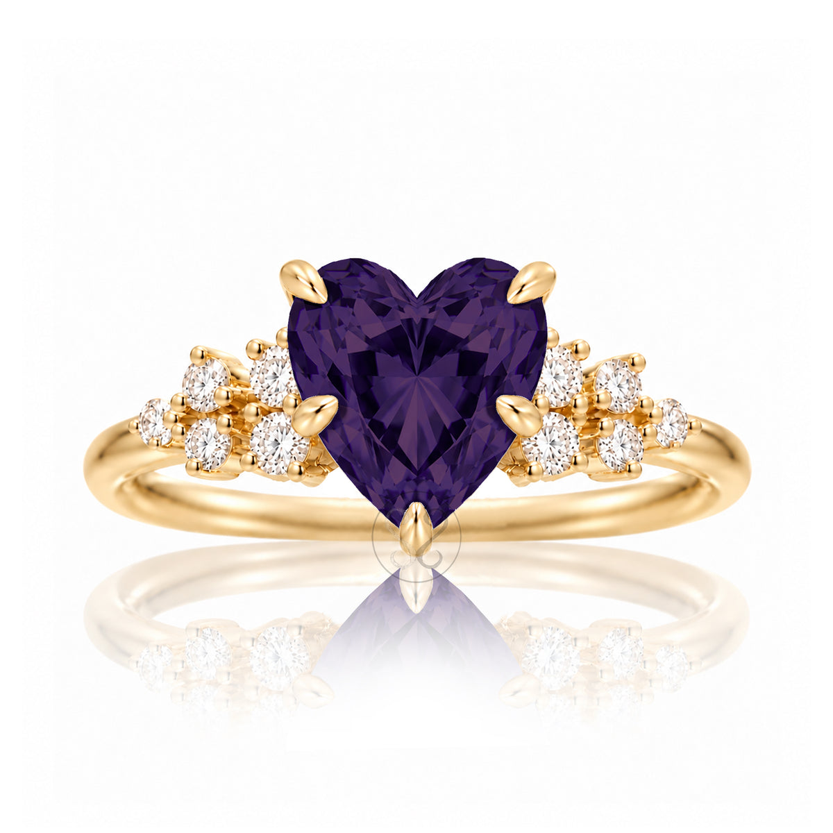 The Stella Heart Amethyst Ring