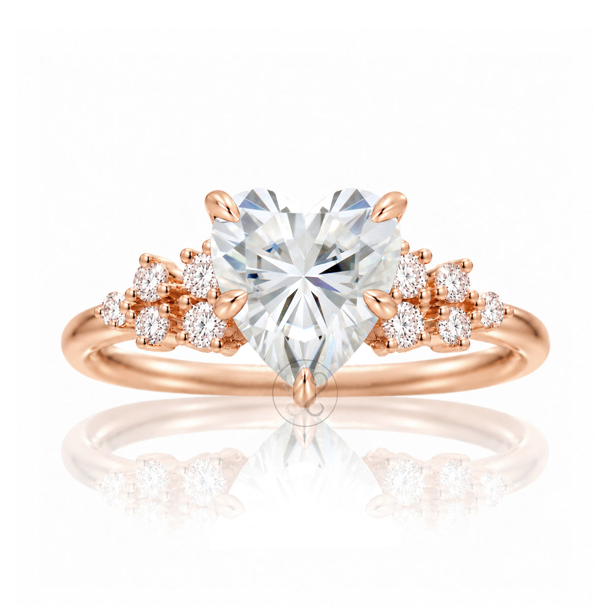 The Stella Heart Moissanite Ring