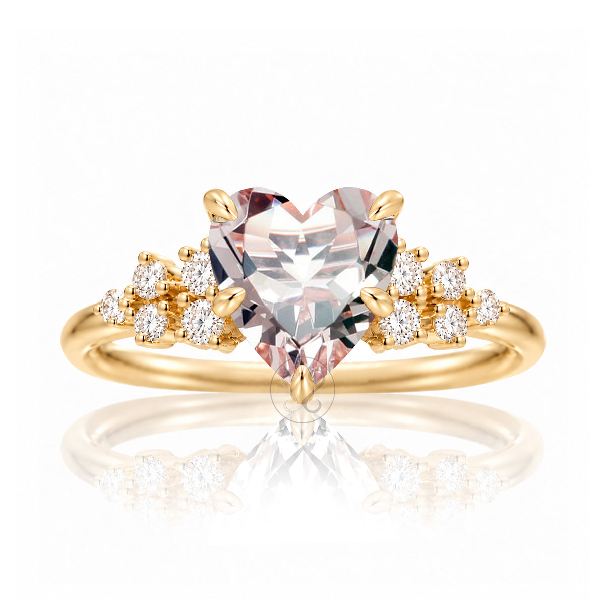 The Stella Heart Morganite Ring