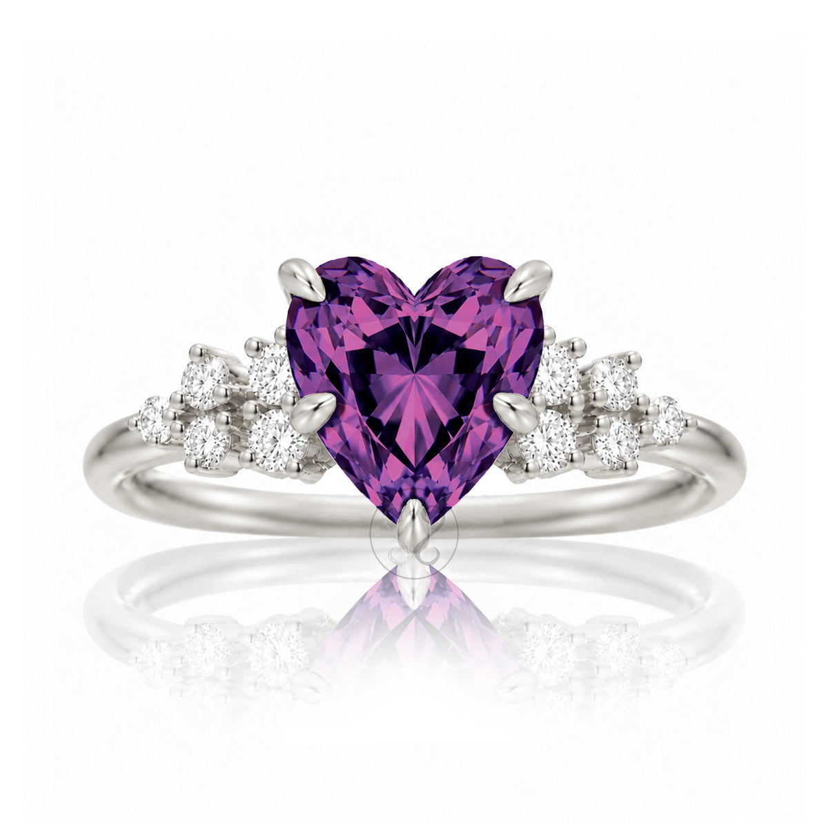 The Stella Heart Amethyst Ring
