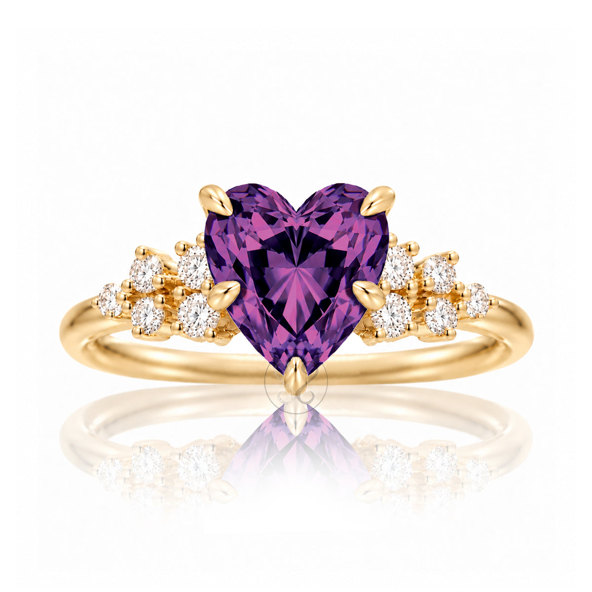 The Stella Heart Amethyst Ring