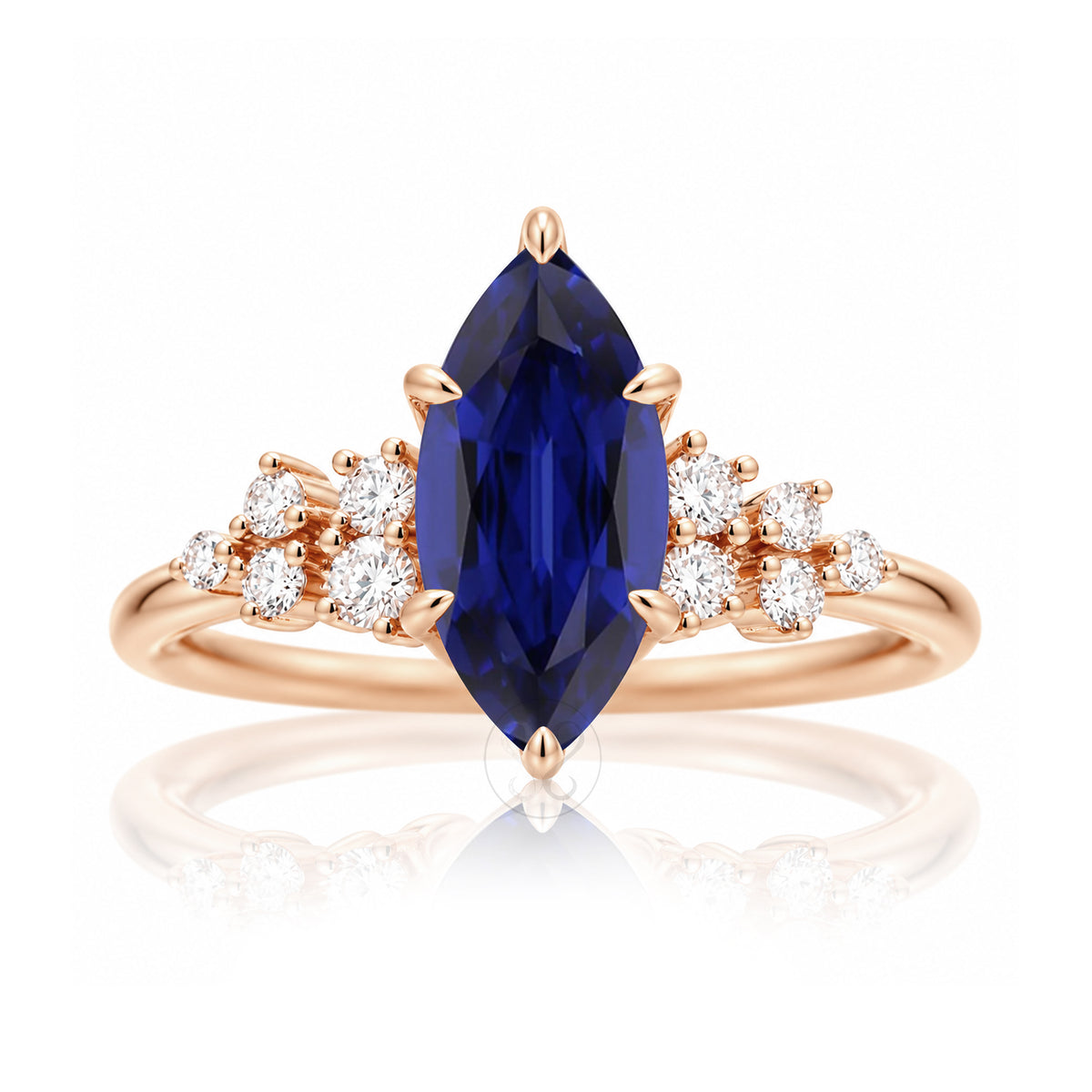 The Stella Marquise Blue Sapphire Ring