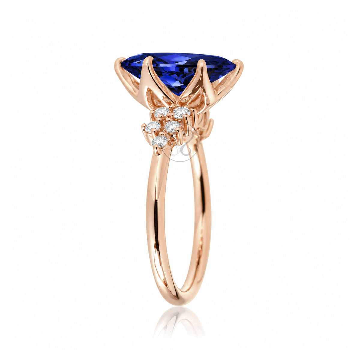 The Stella Marquise Blue Sapphire Ring