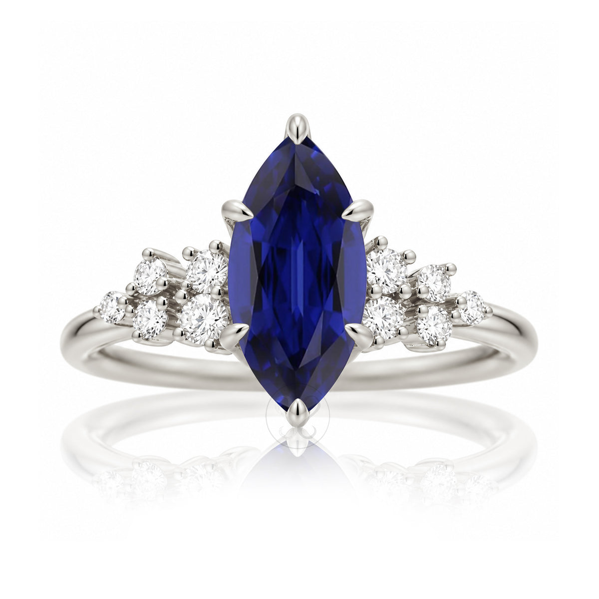 The Stella Marquise Blue Sapphire Ring