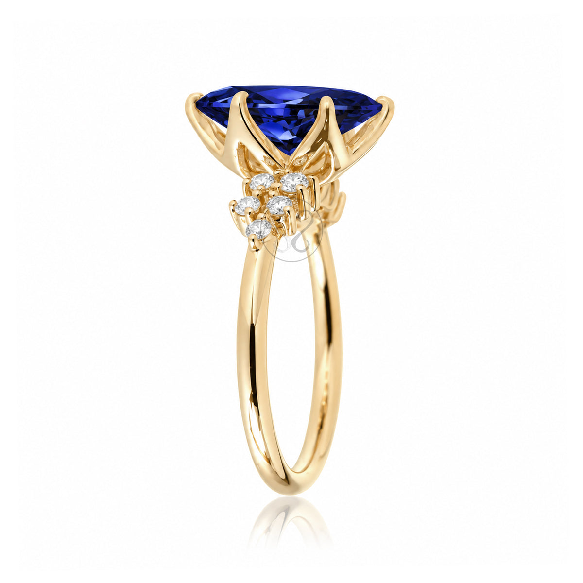 The Stella Marquise Blue Sapphire Ring