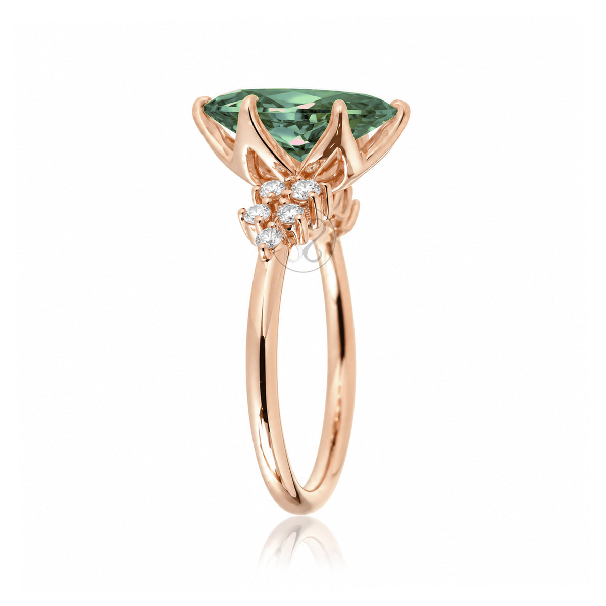 The Stella Marquise Green Sapphire Ring