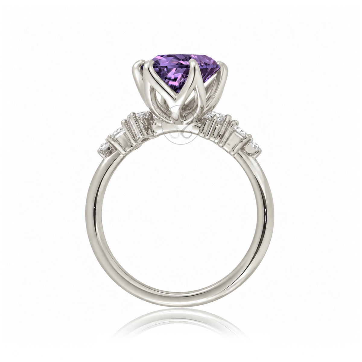 The Stella Heart Amethyst Ring