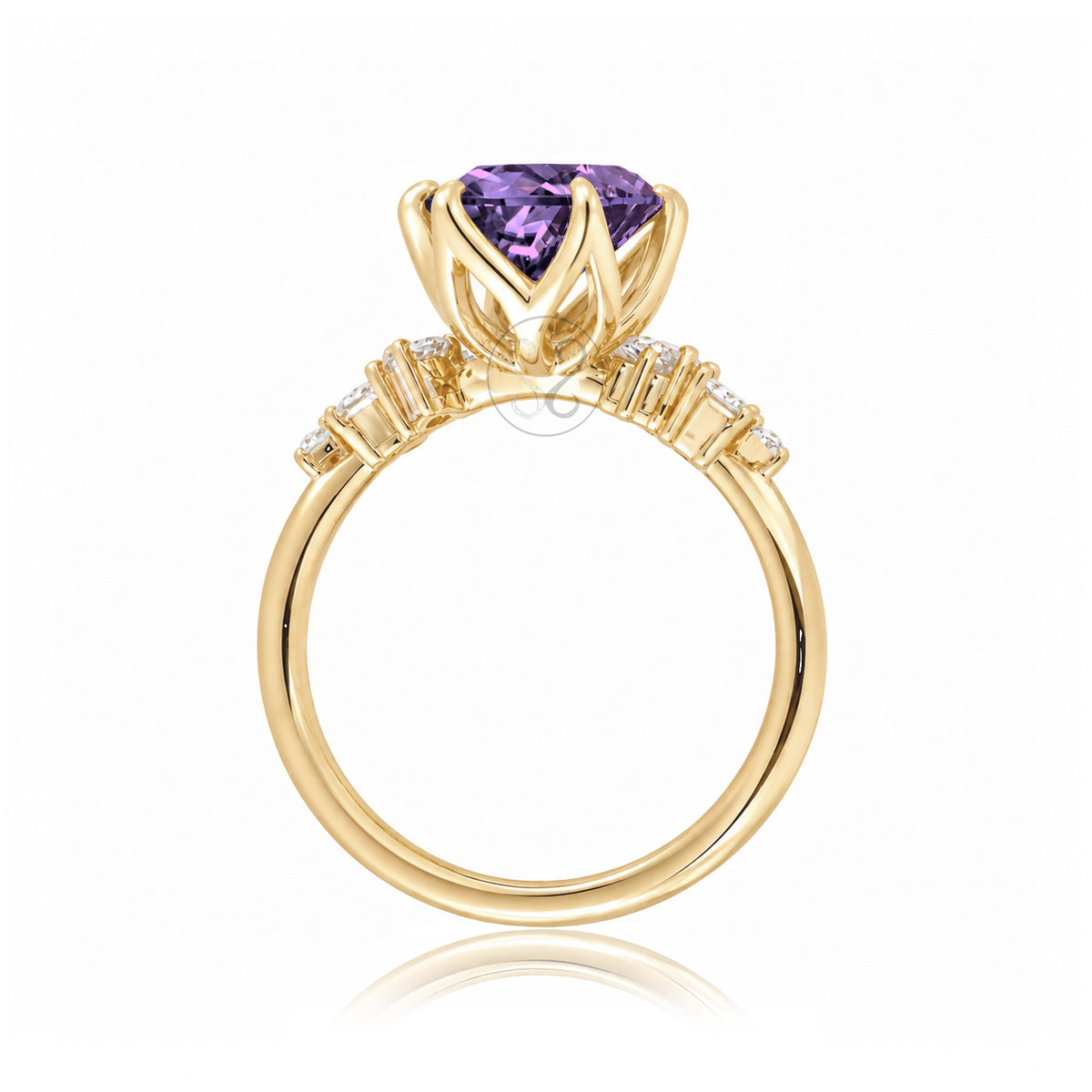 The Stella Heart Amethyst Ring