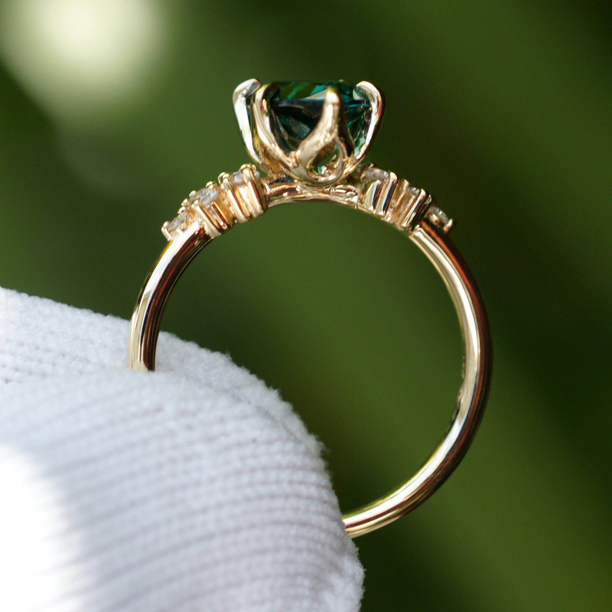 The Stella Pear Cut Emerald Ring