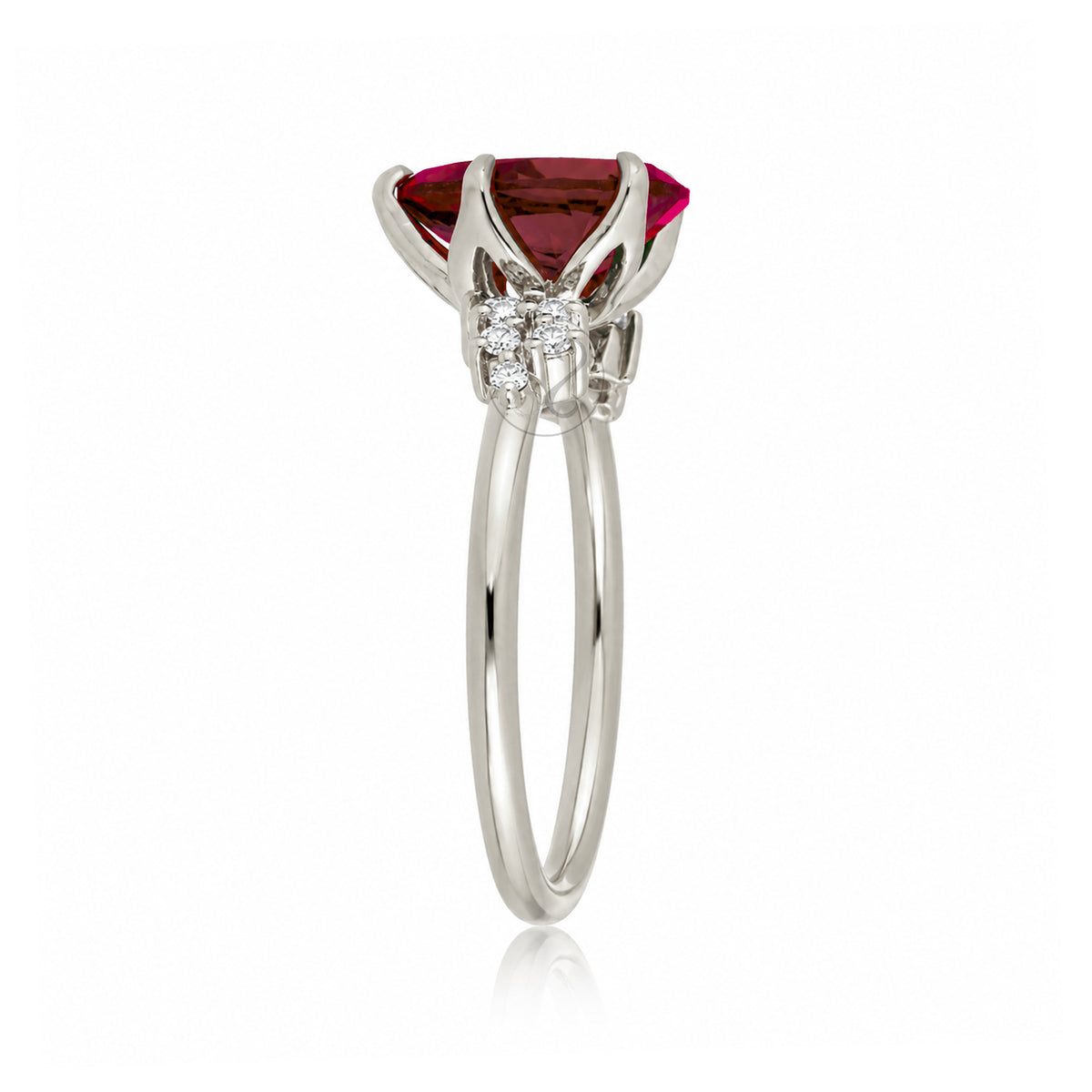 The Stella Pear Cut Ruby Ring