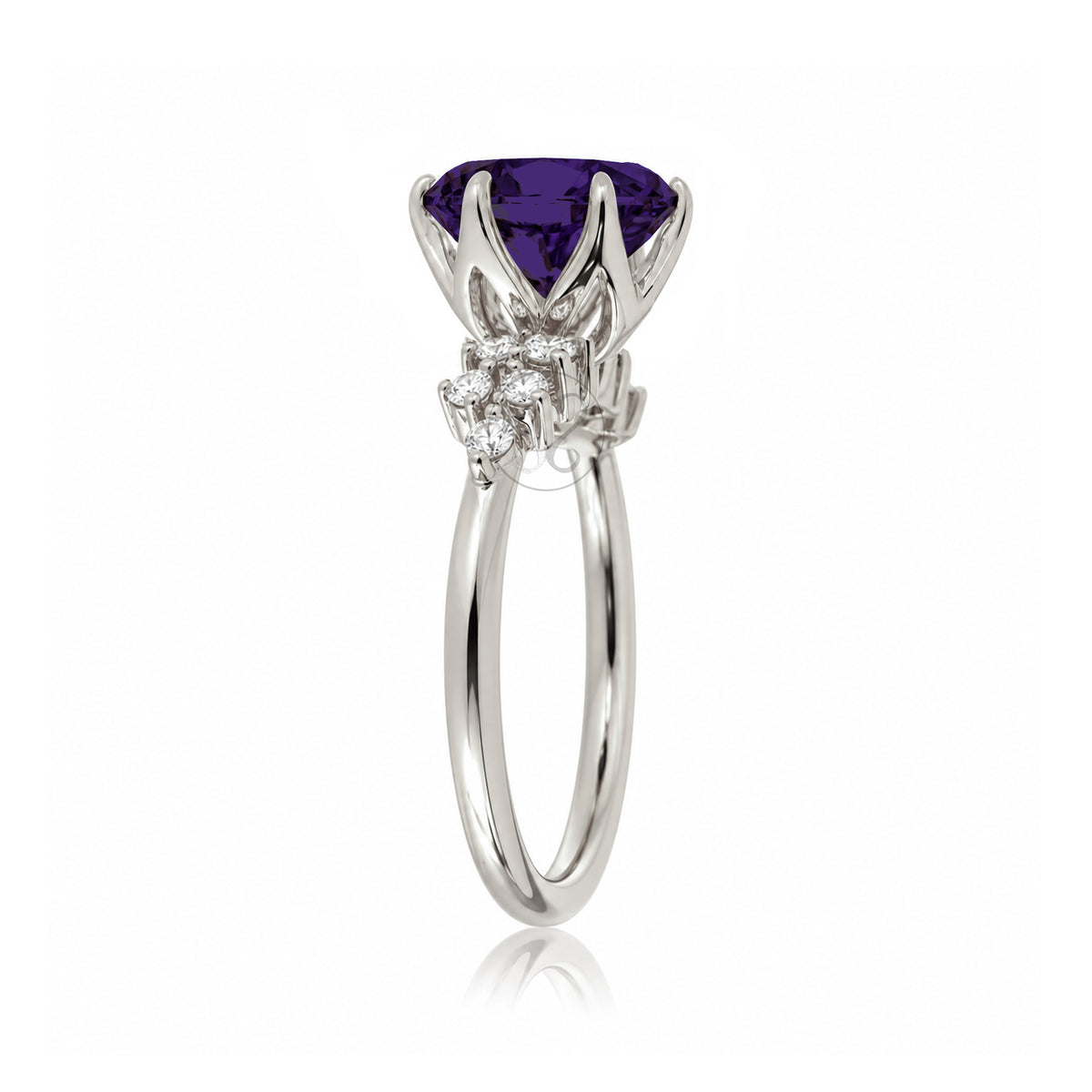 The Stella Round Amethyst Ring