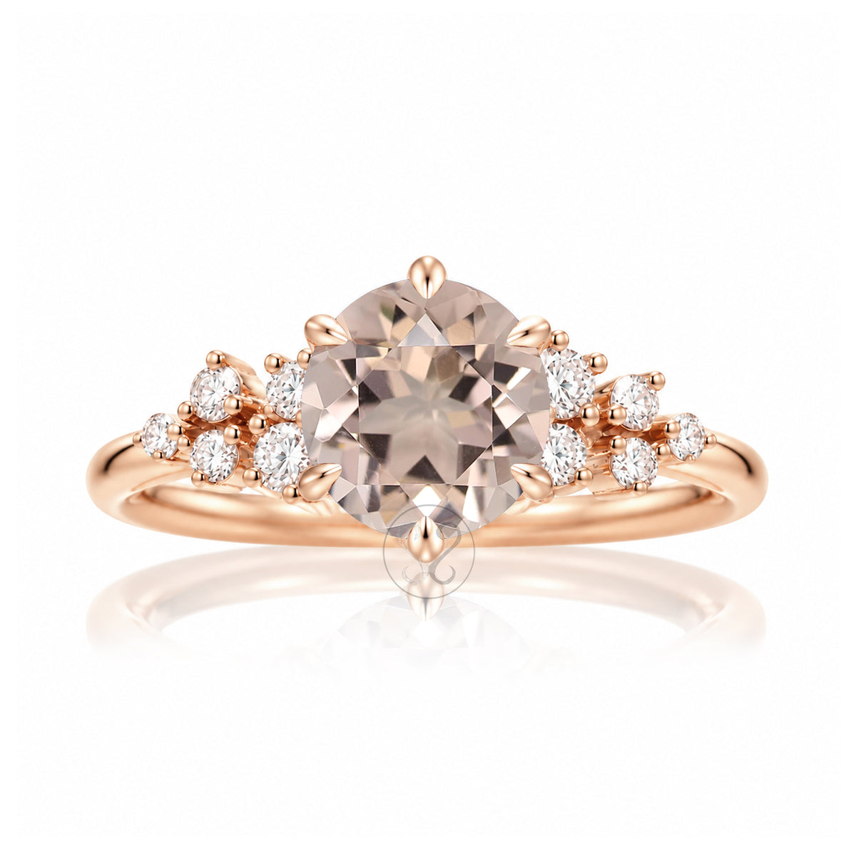 The Stella Round Morganite Ring