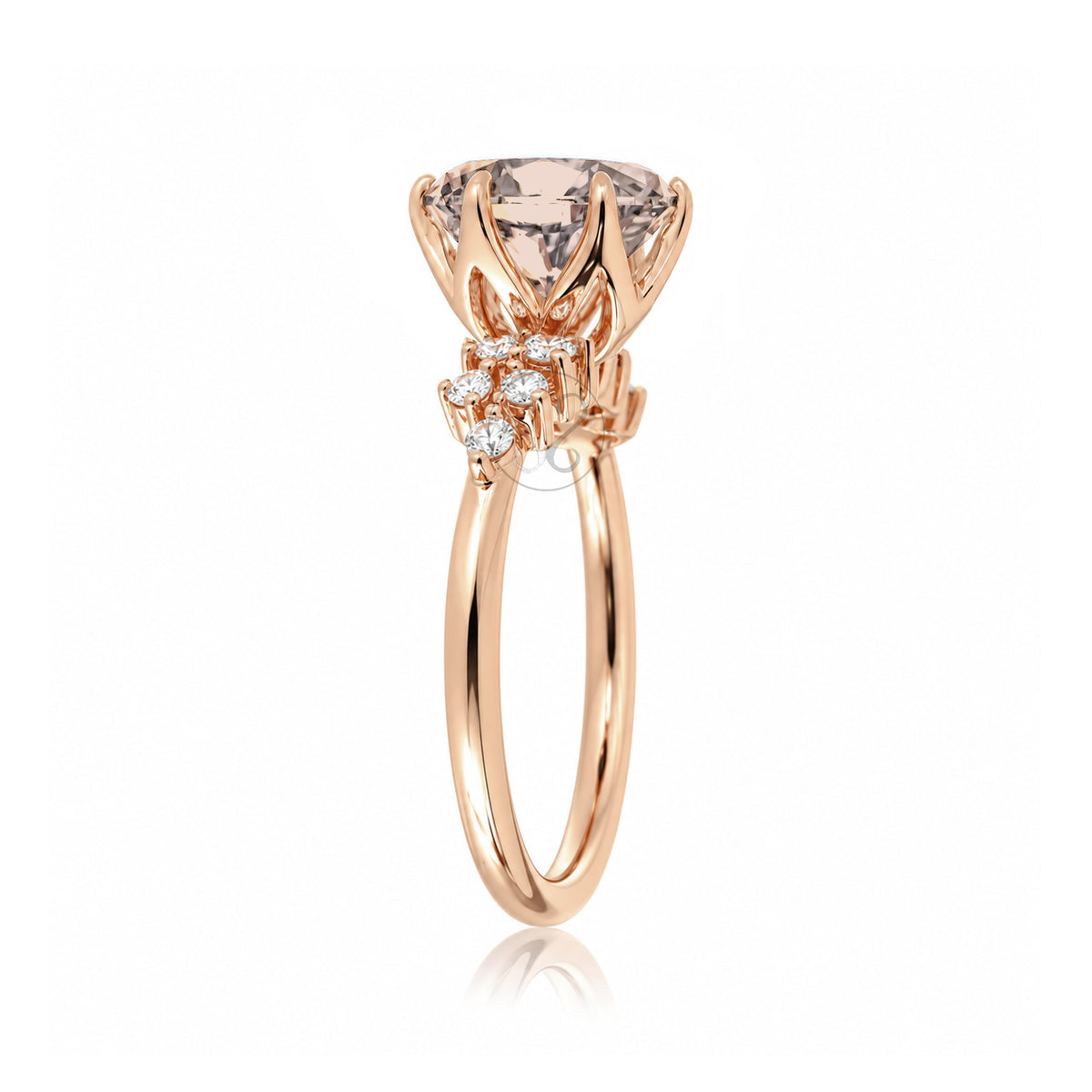 The Stella Round Morganite Ring