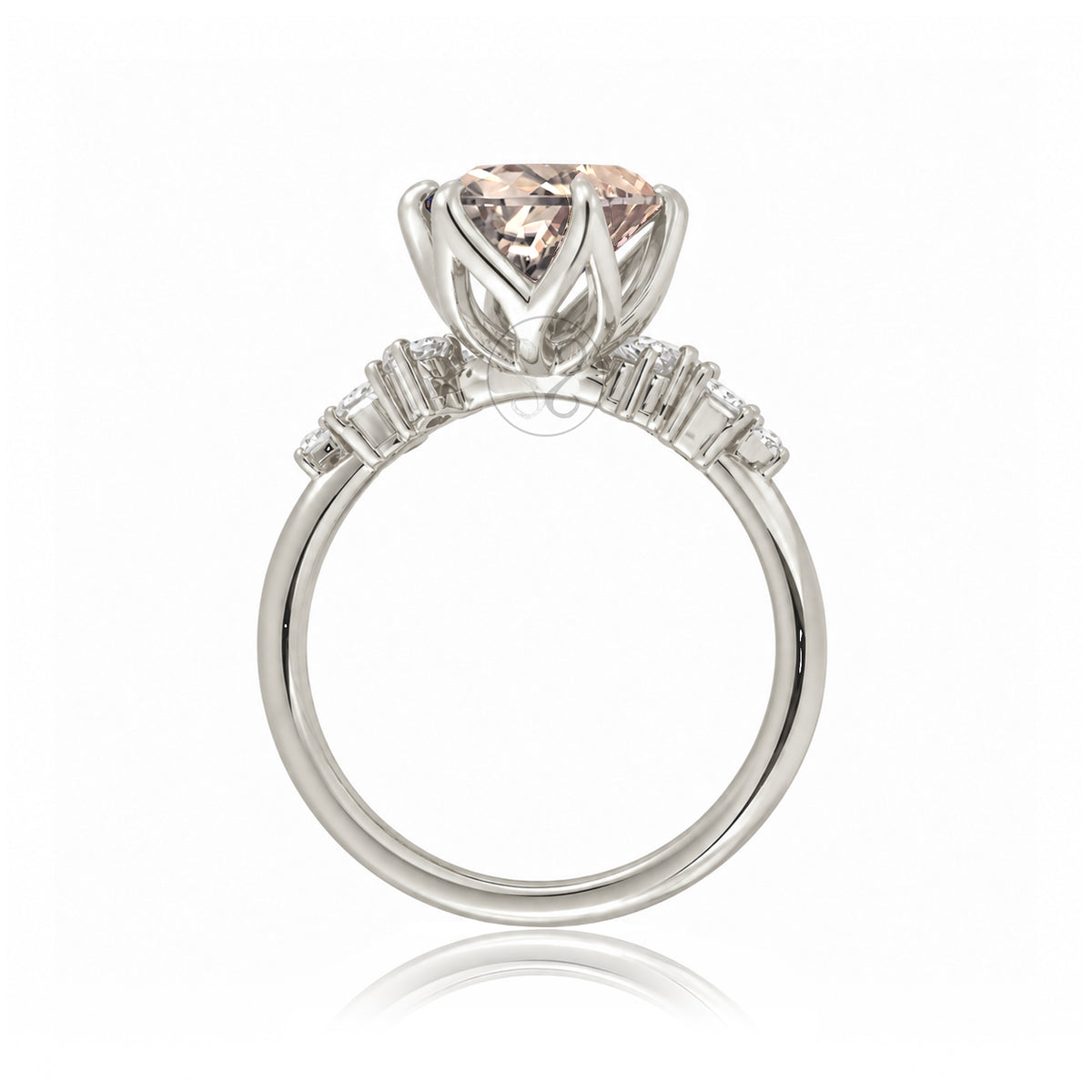 The Stella Round Morganite Ring