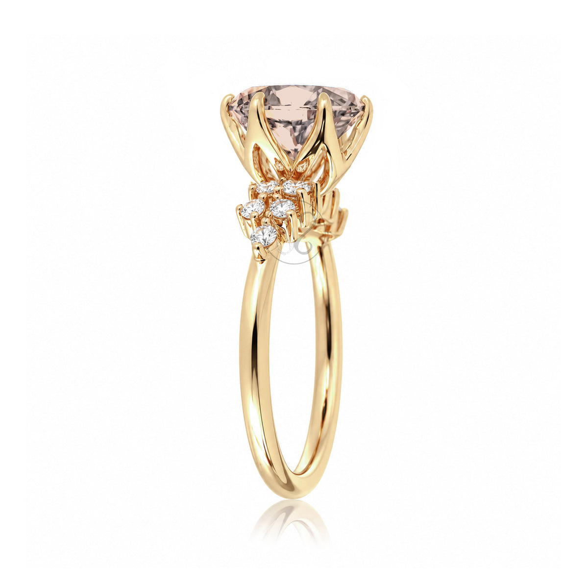 The Stella Round Morganite Ring
