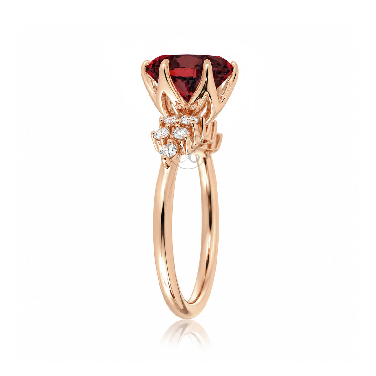The Stella Round Ruby Ring