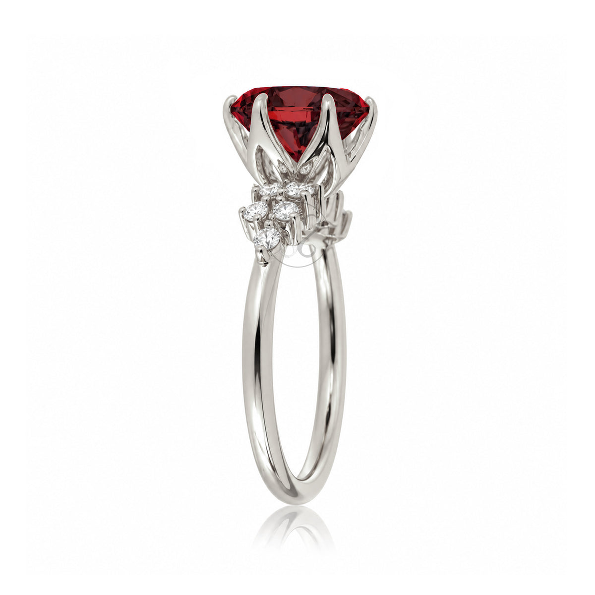 The Stella Round Ruby Ring