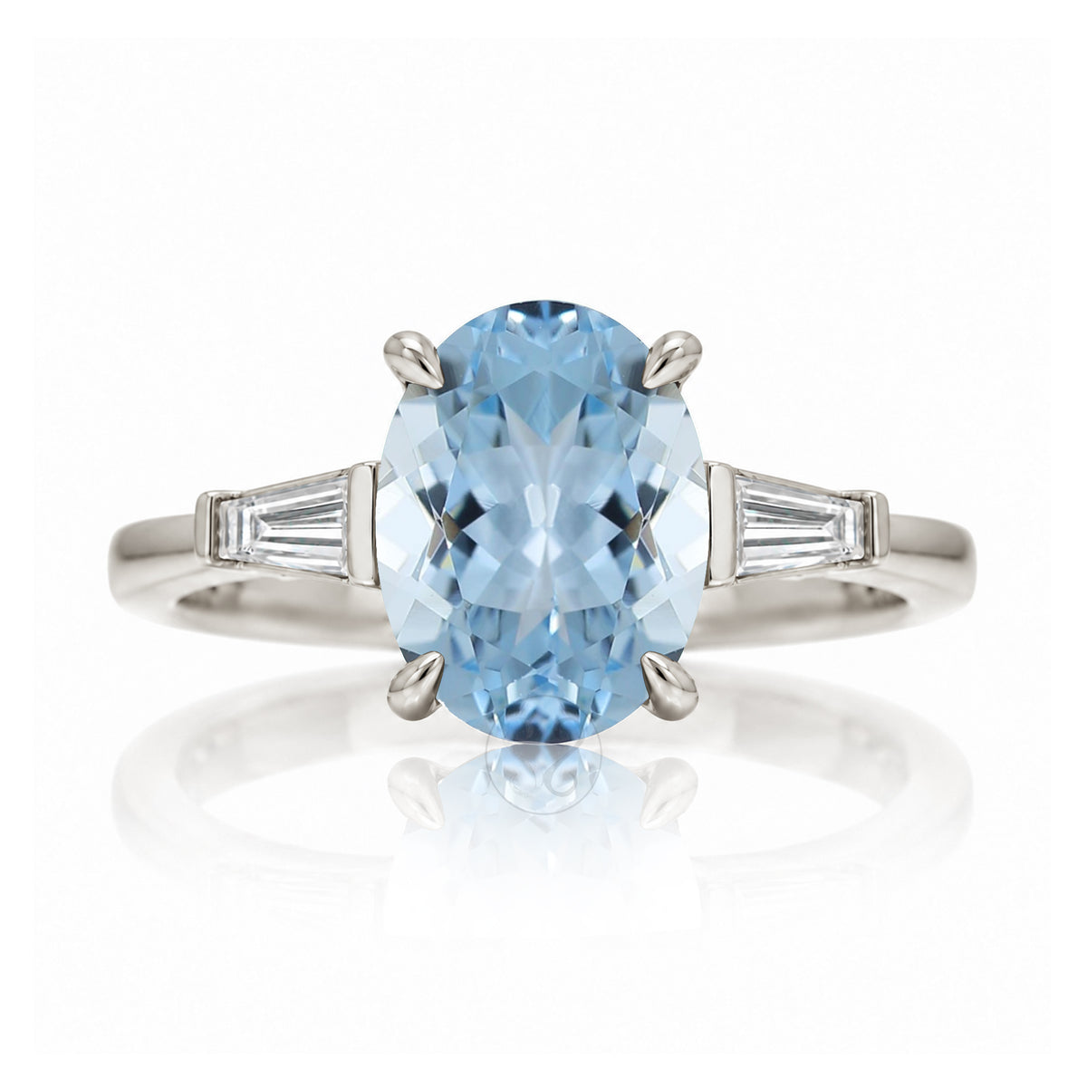 The Alice Oval Aquamarine Ring