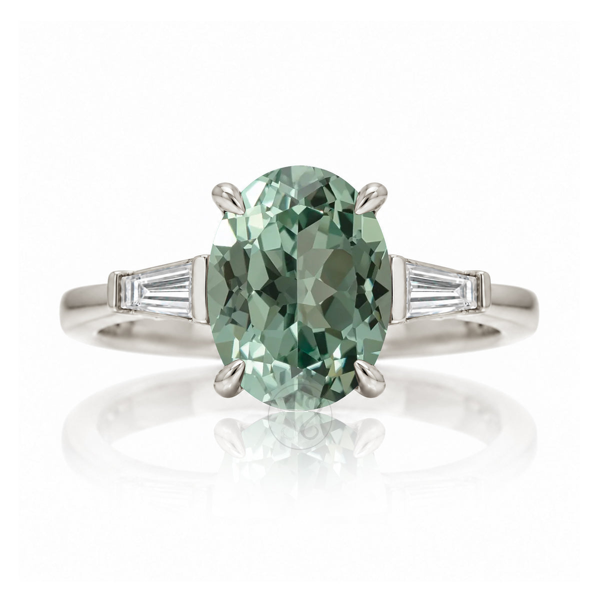 The Alice Oval Green Sapphire Ring
