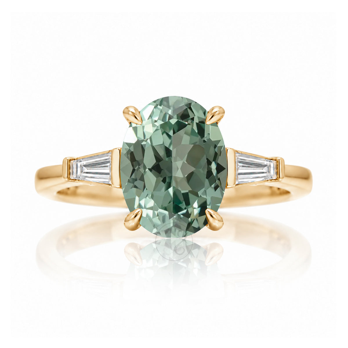 The Alice Oval Green Sapphire Ring