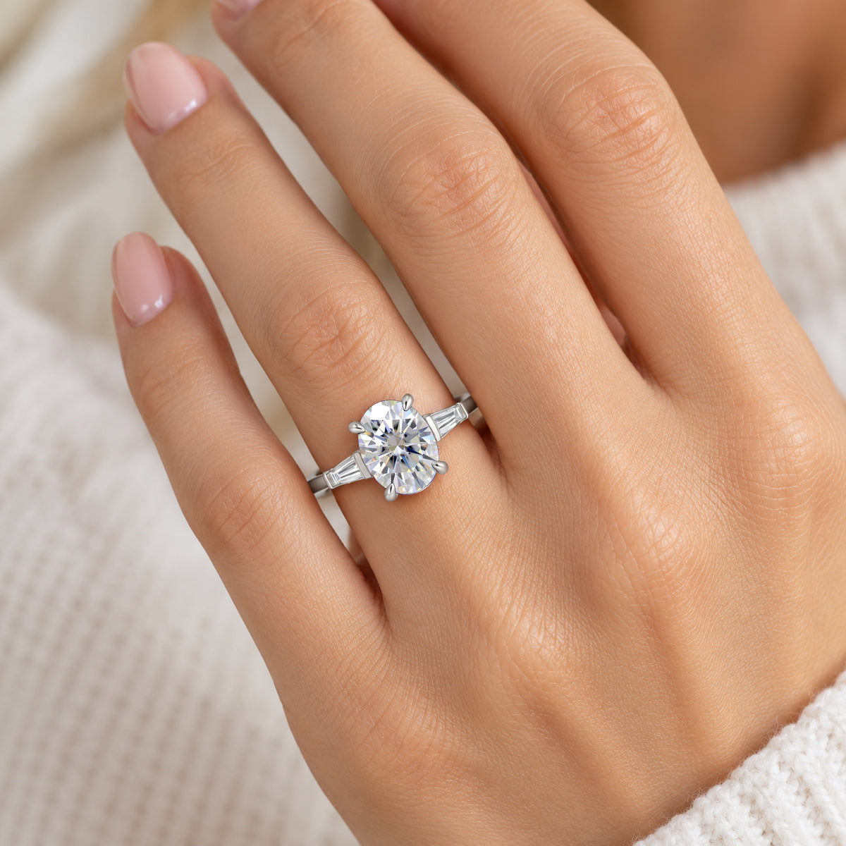The Alice Oval Moissanite Ring