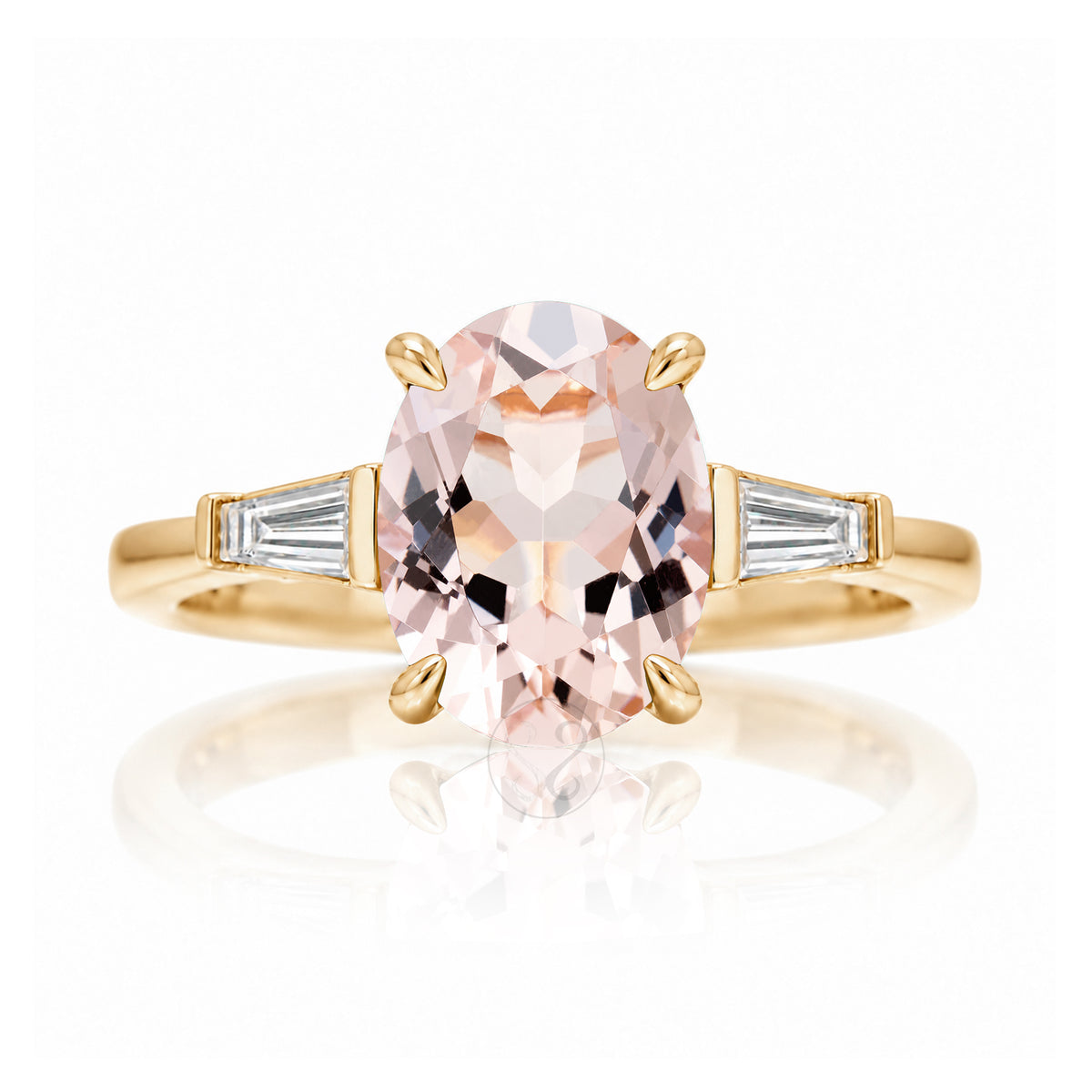 The Alice Oval Morganite Ring