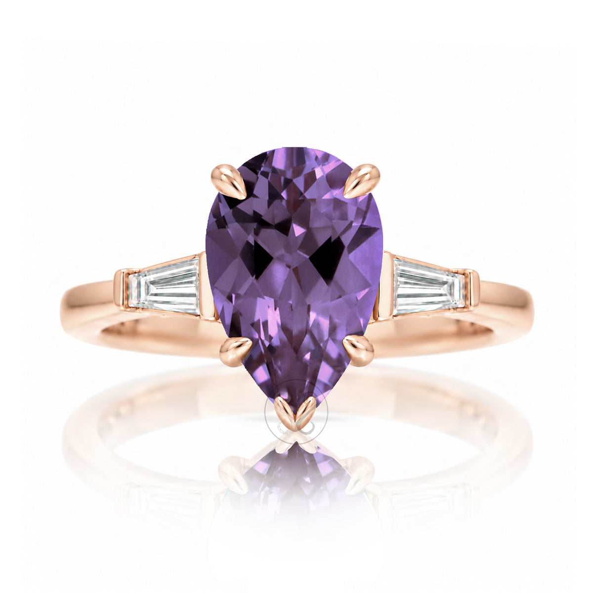 The Alice Pear Amethyst Ring