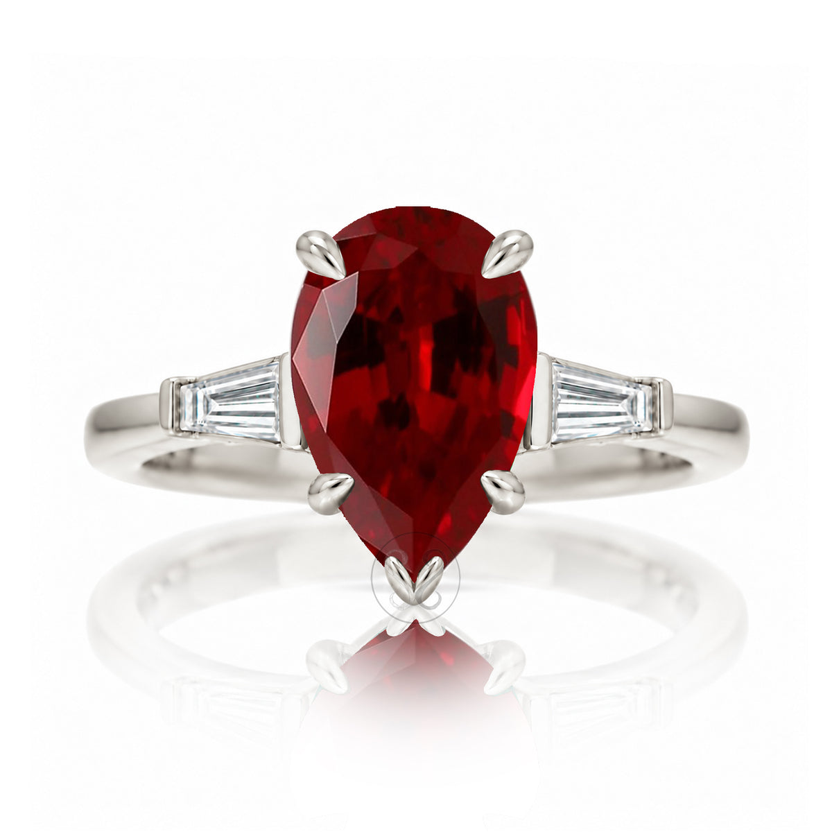 The Alice Pear Ruby Ring