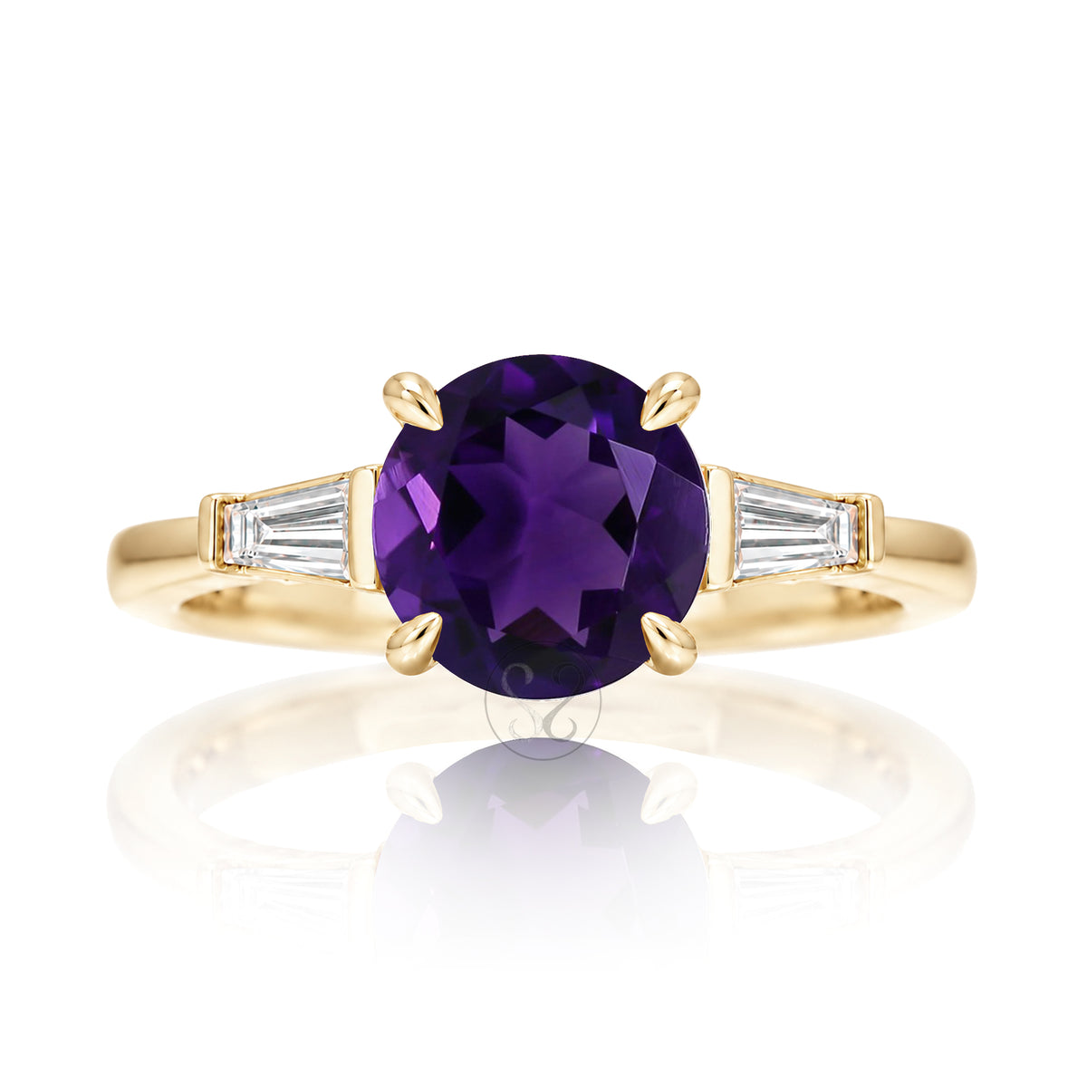 The Alice Round Amethyst Ring