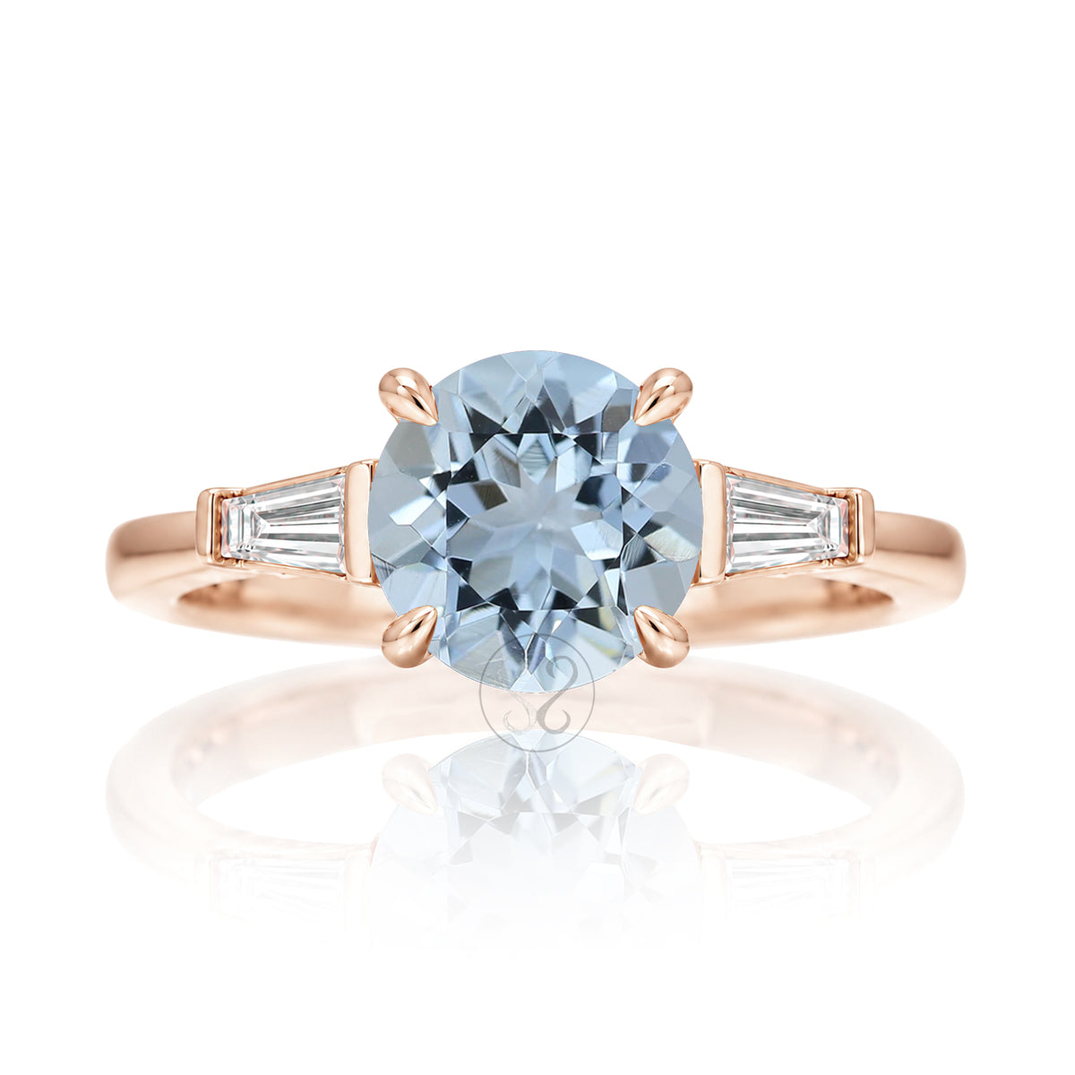 The Alice Round Aquamarine Ring