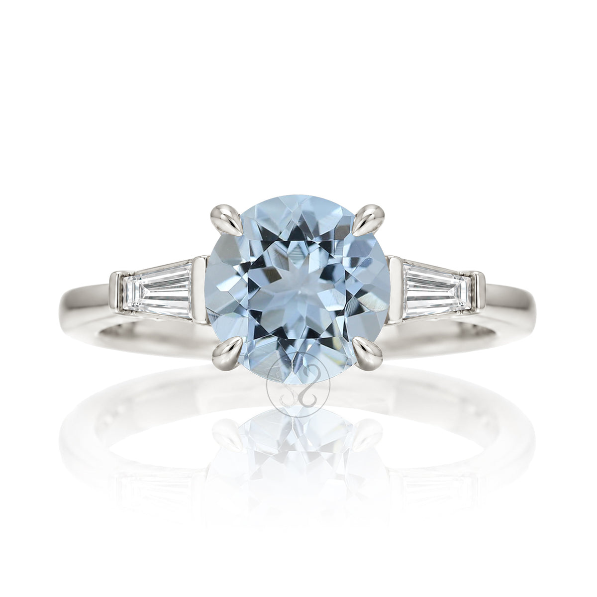 The Alice Round Aquamarine Ring