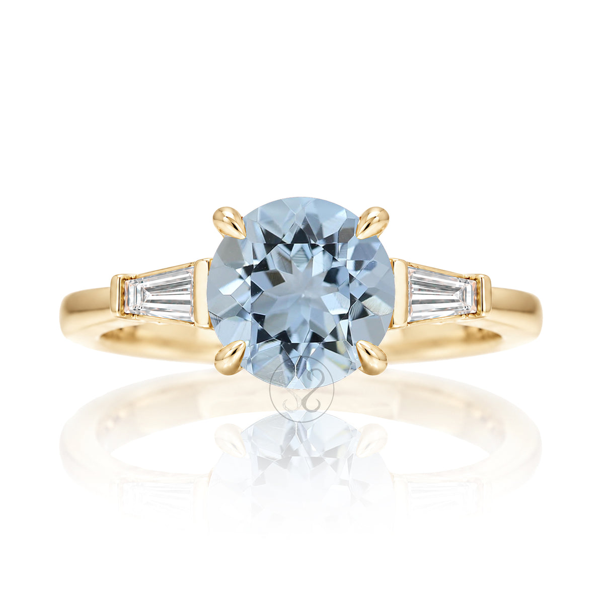 The Alice Round Aquamarine Ring