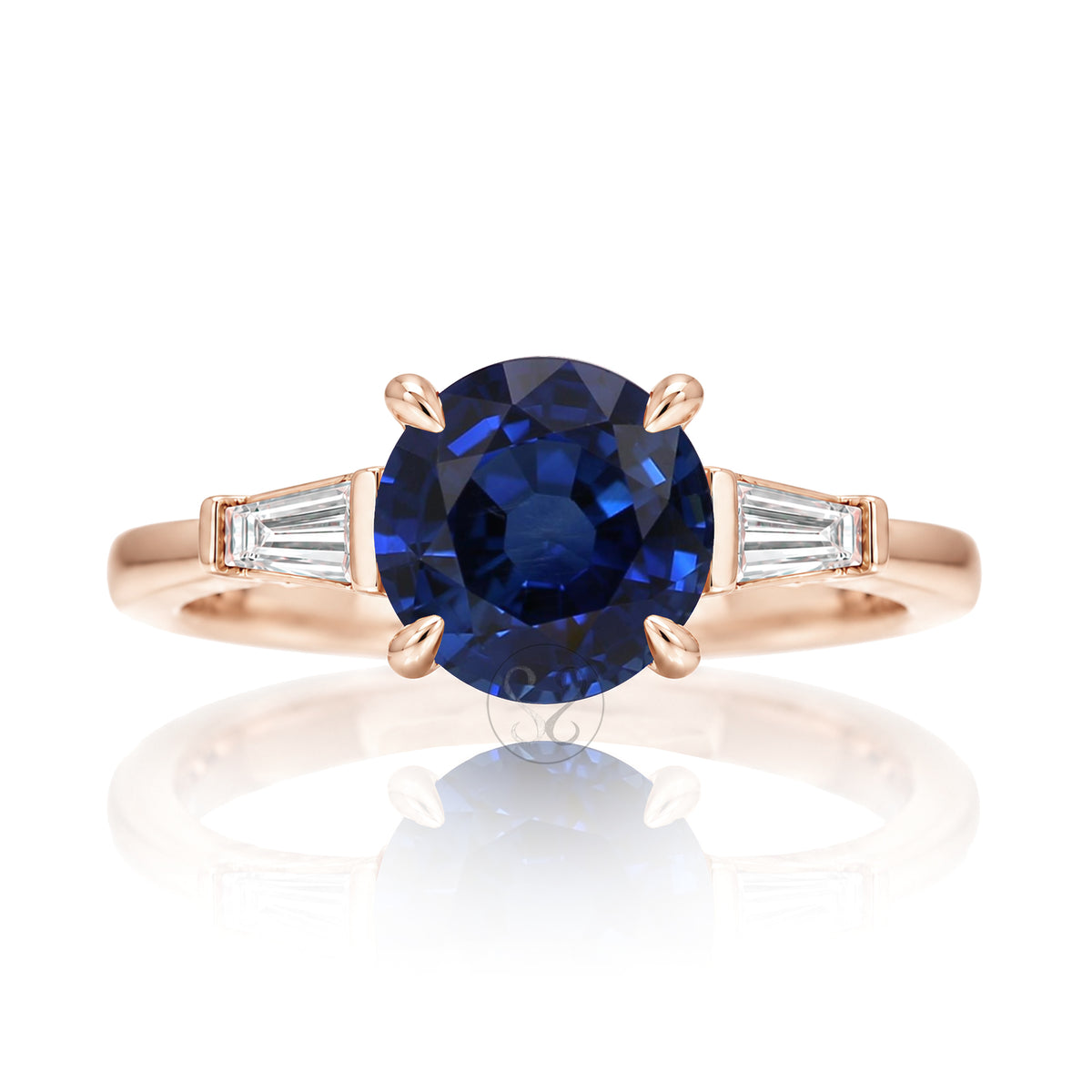 The Alice Round Blue Sapphire Ring
