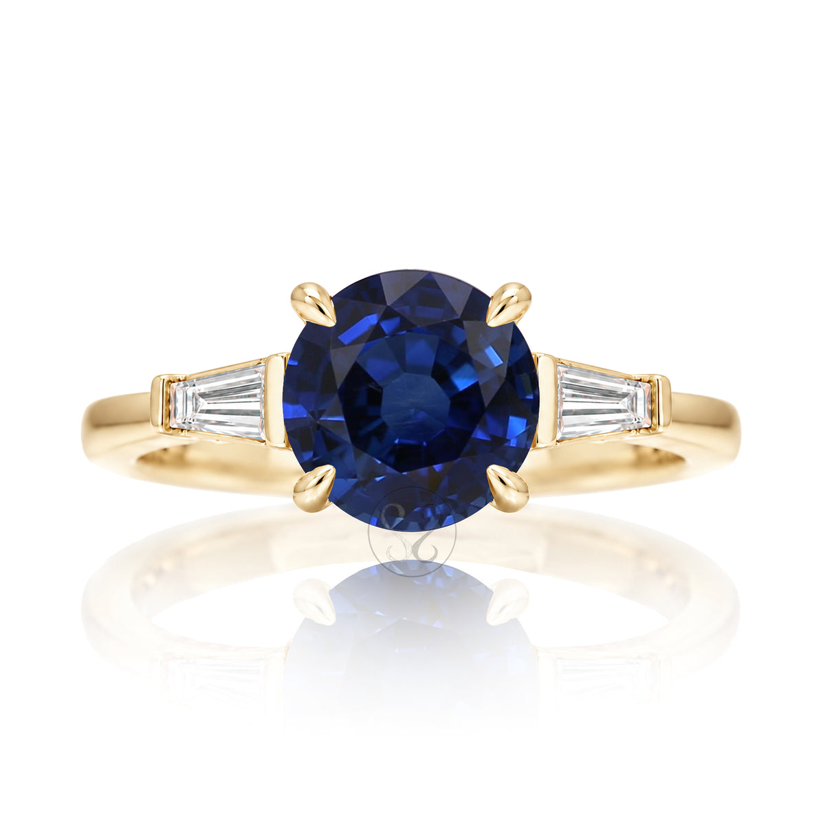 The Alice Round Blue Sapphire Ring