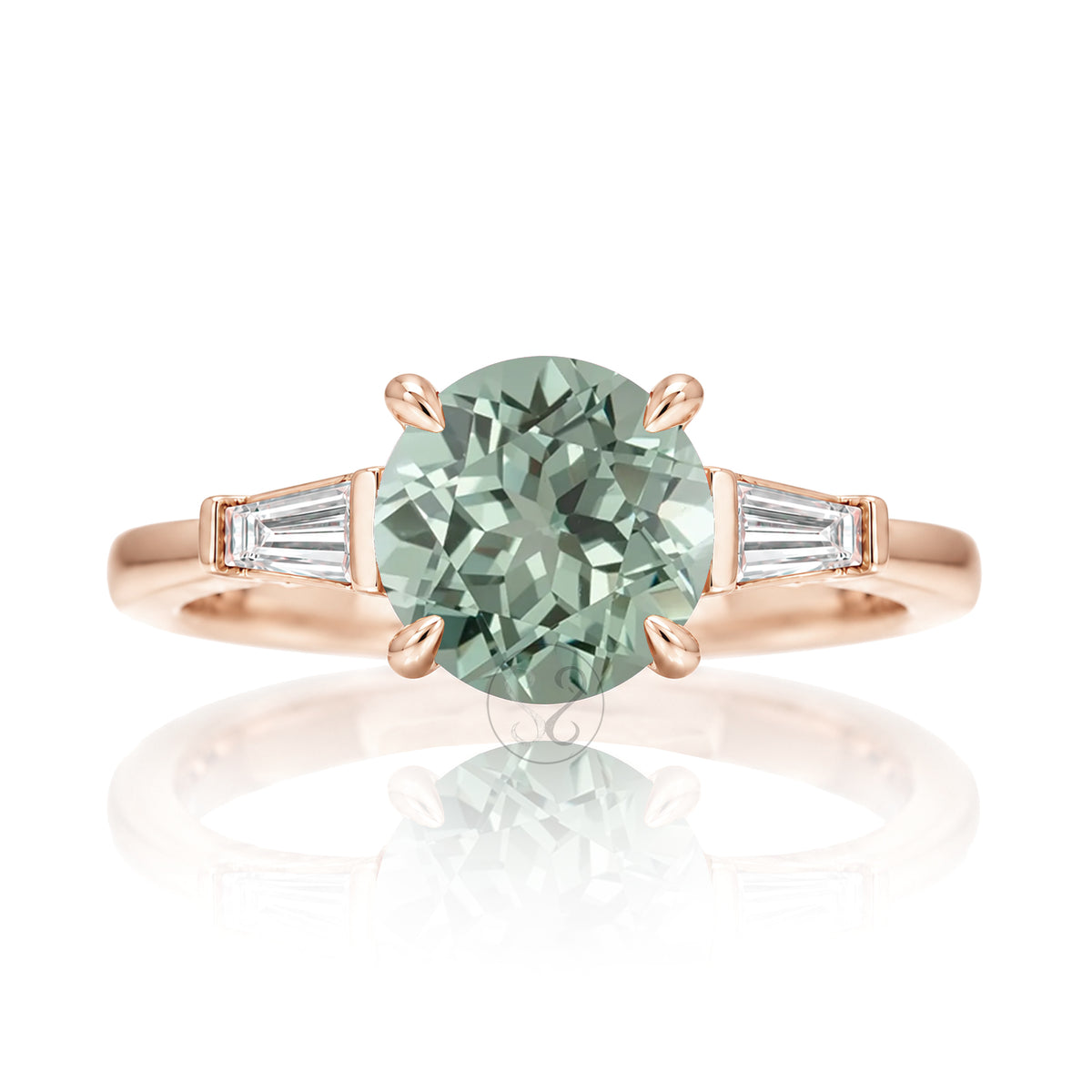 The Alice Round Green Sapphire Ring