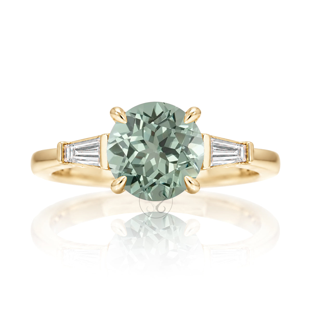 The Alice Round Green Sapphire Ring