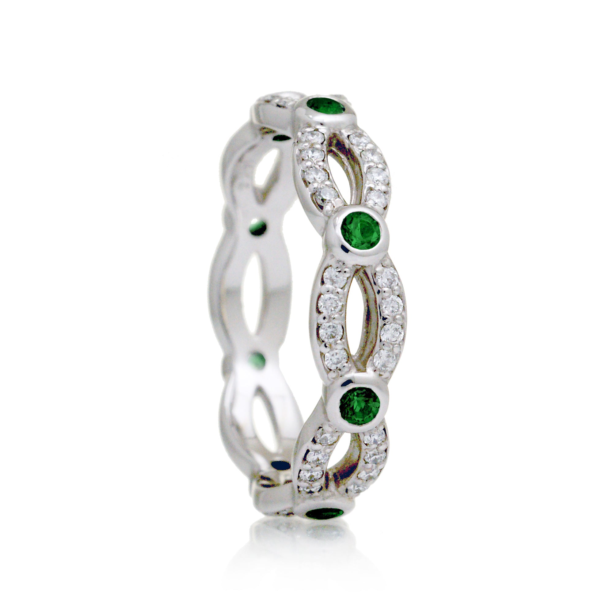 The Bonnie Round Diamond & Gemstone Eternity Band