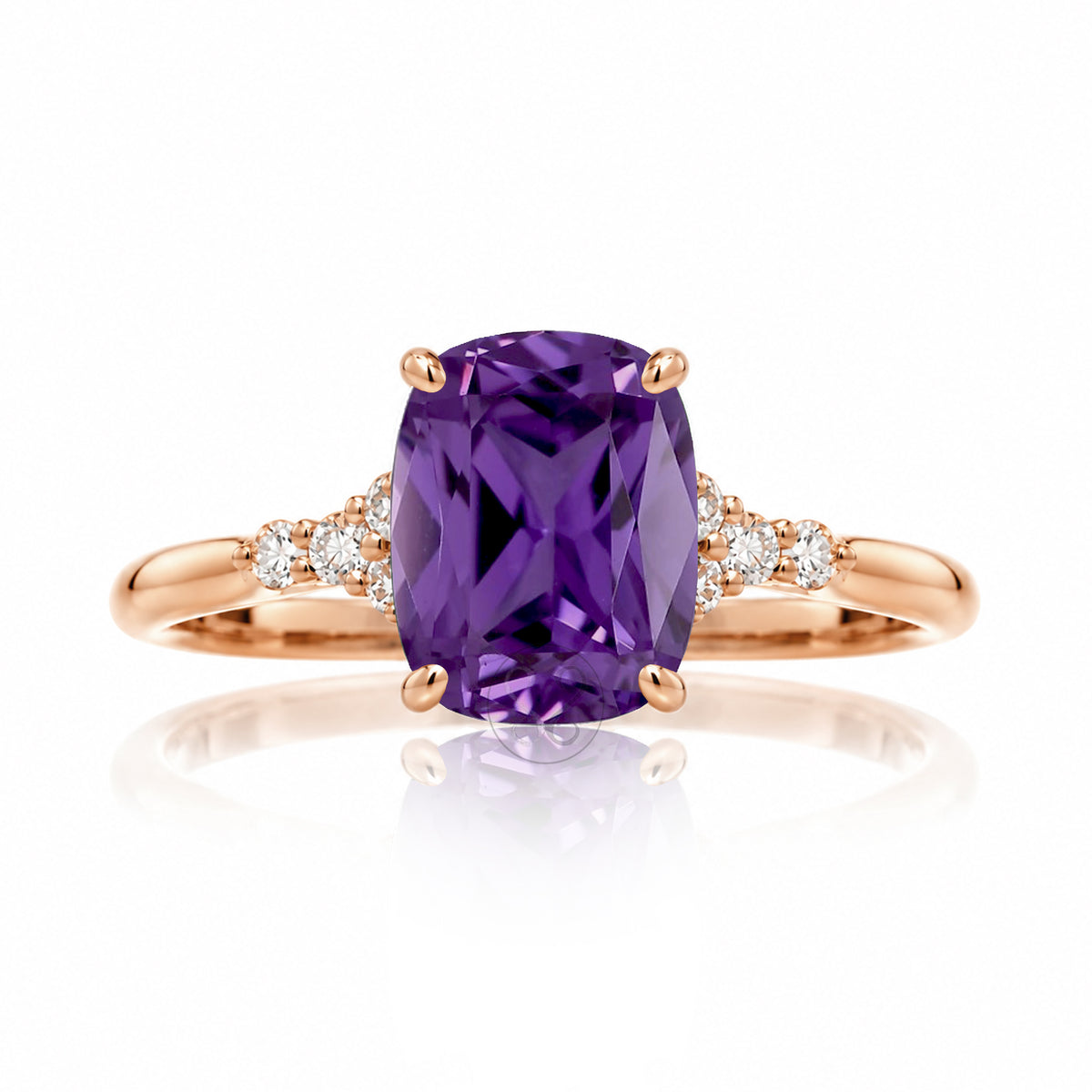 The Chloe Cushion Amethyst Ring