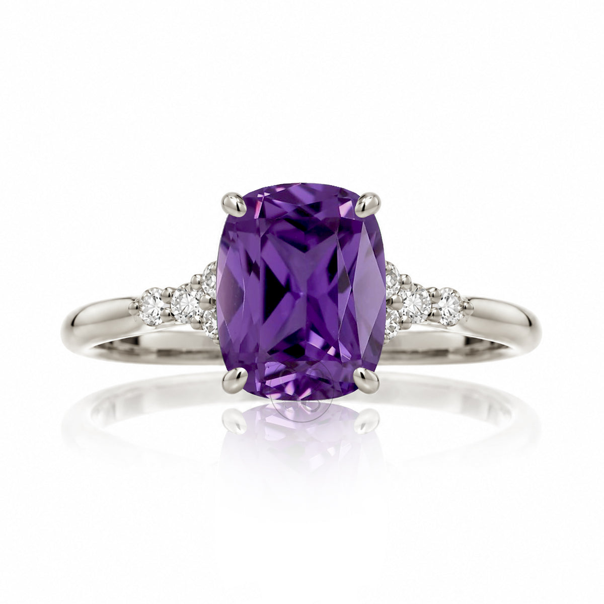 The Chloe Cushion Amethyst Ring