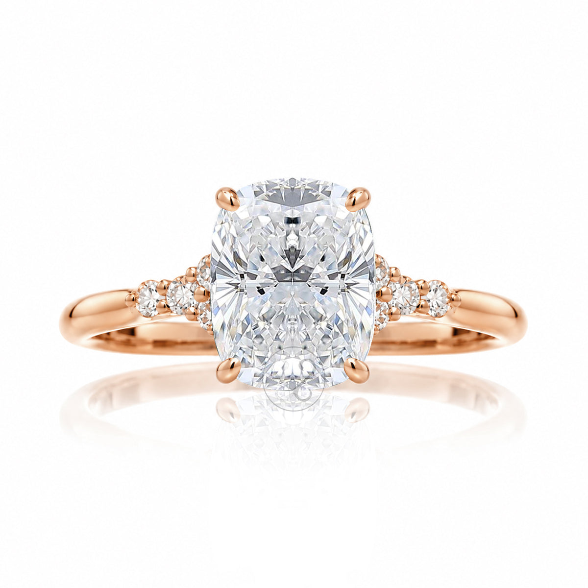 The Chloe Cushion Cut Diamond Ring (Lab-Grown)