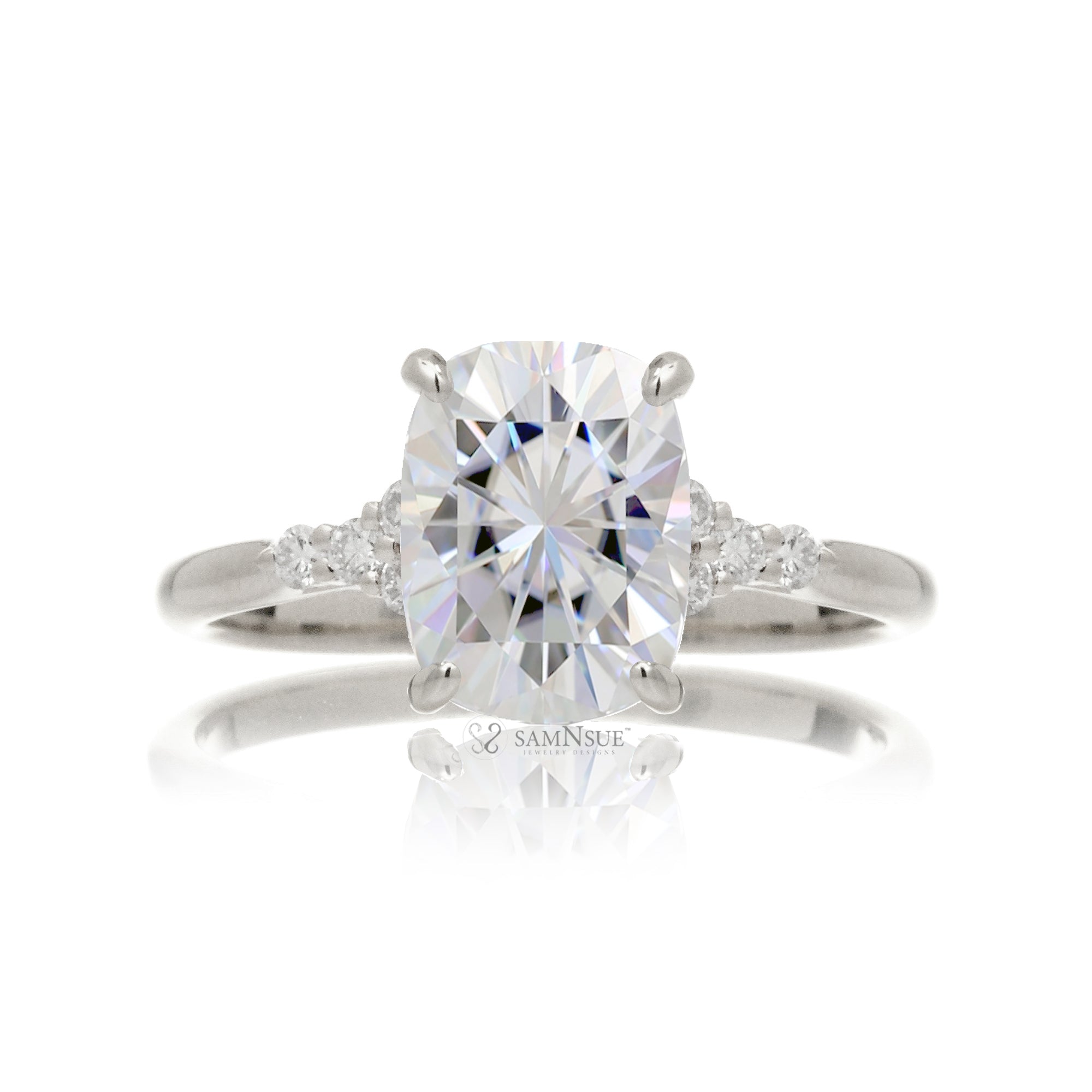 The Chloe Cushion Moissanite Ring