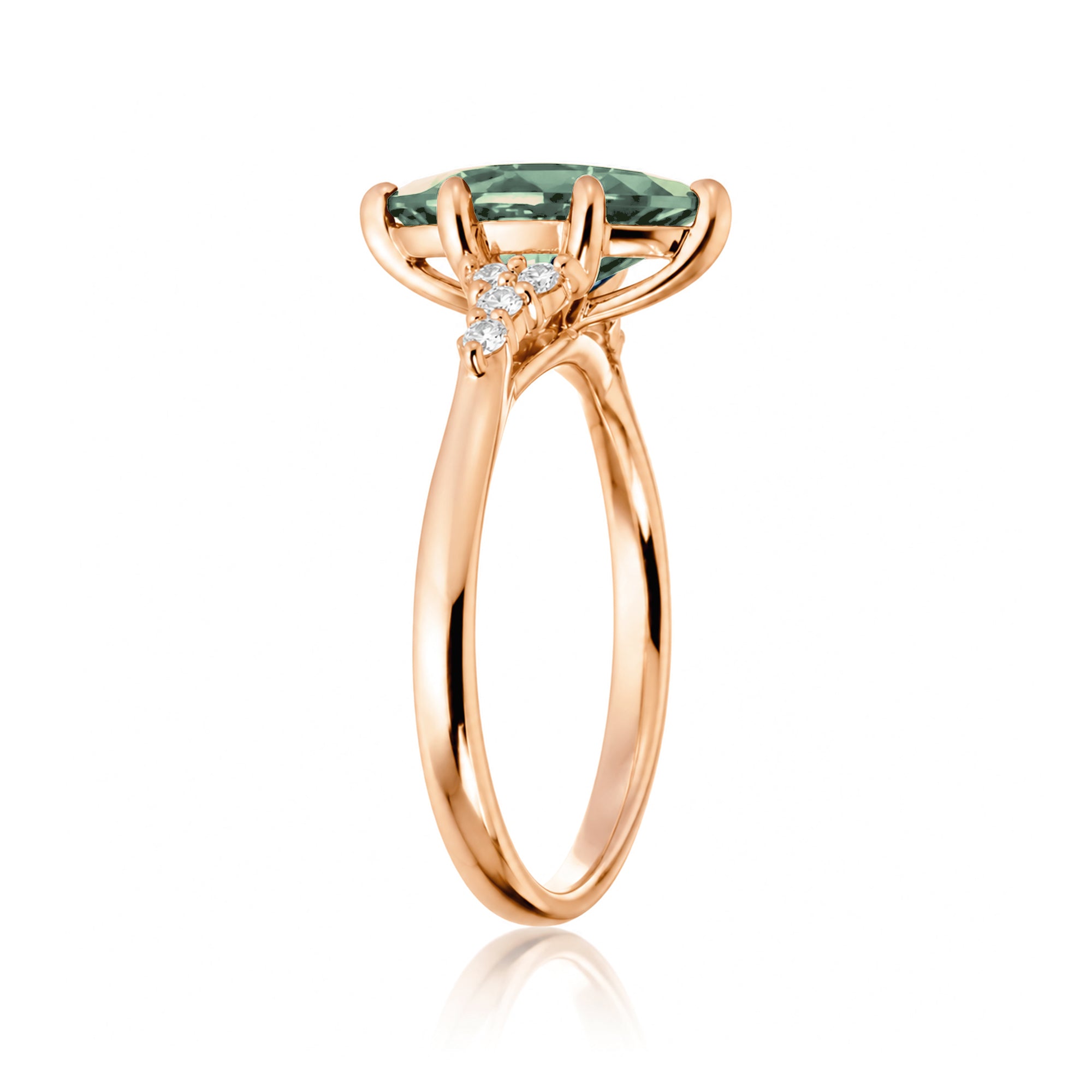 The Chloe Marquise Cut Green Sapphire Ring
