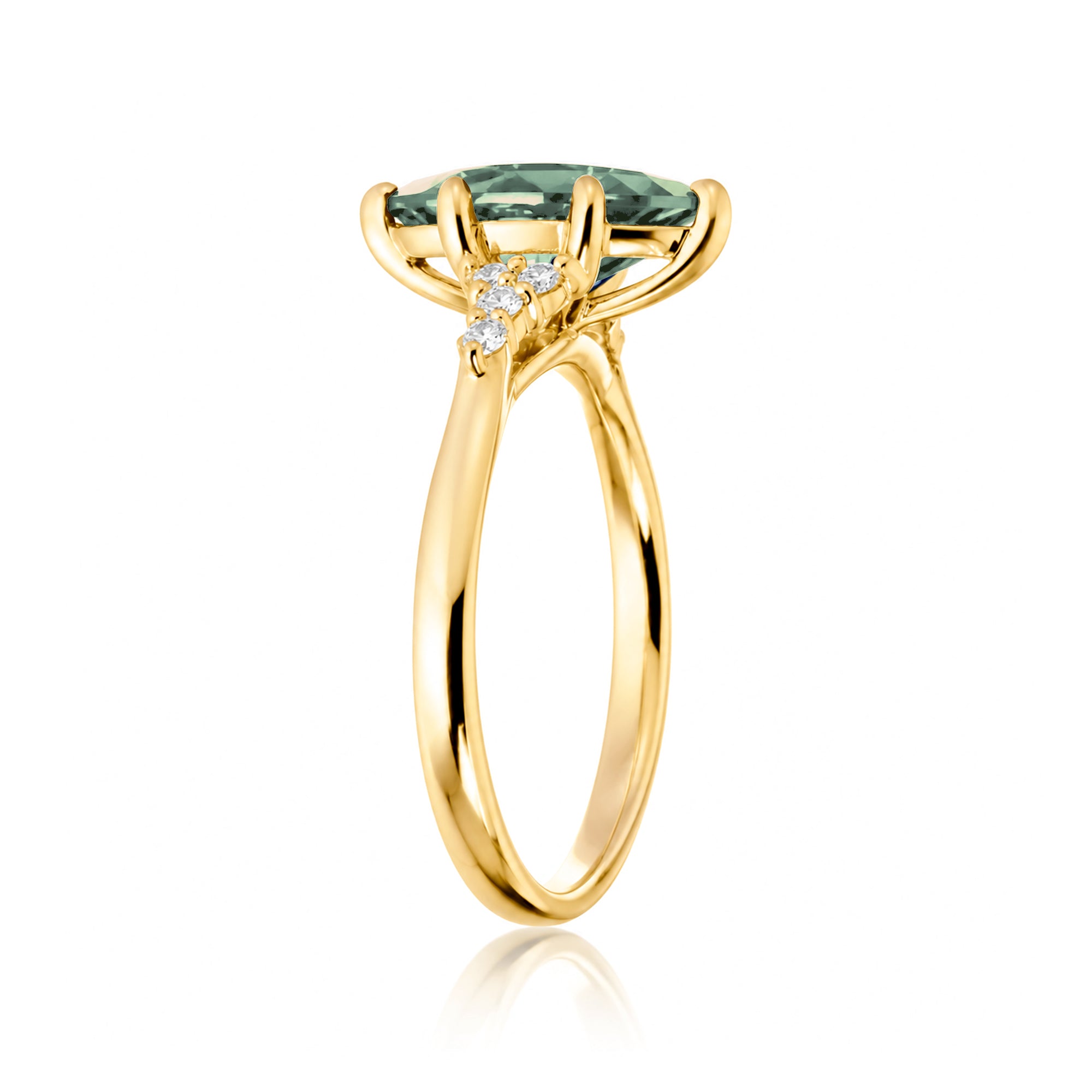 The Chloe Marquise Cut Green Sapphire Ring