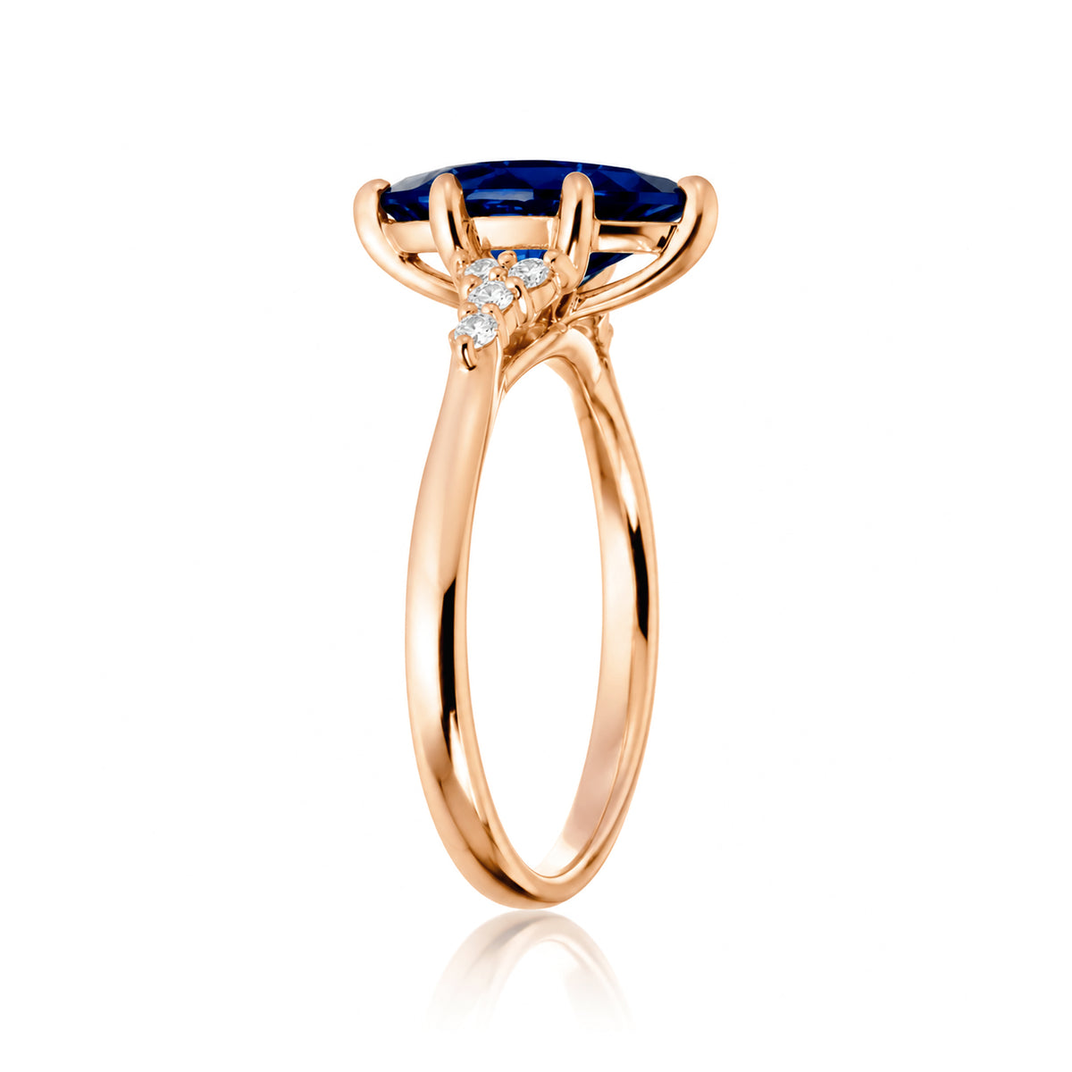 The Chloe Marquise Cut Blue Sapphire Ring