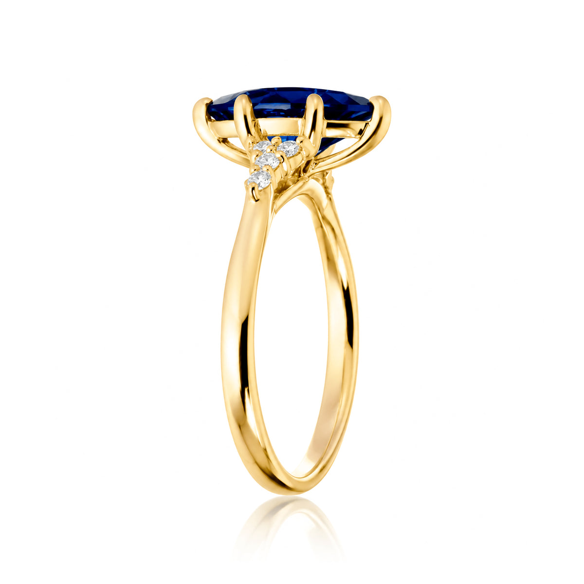 The Chloe Marquise Cut Blue Sapphire Ring
