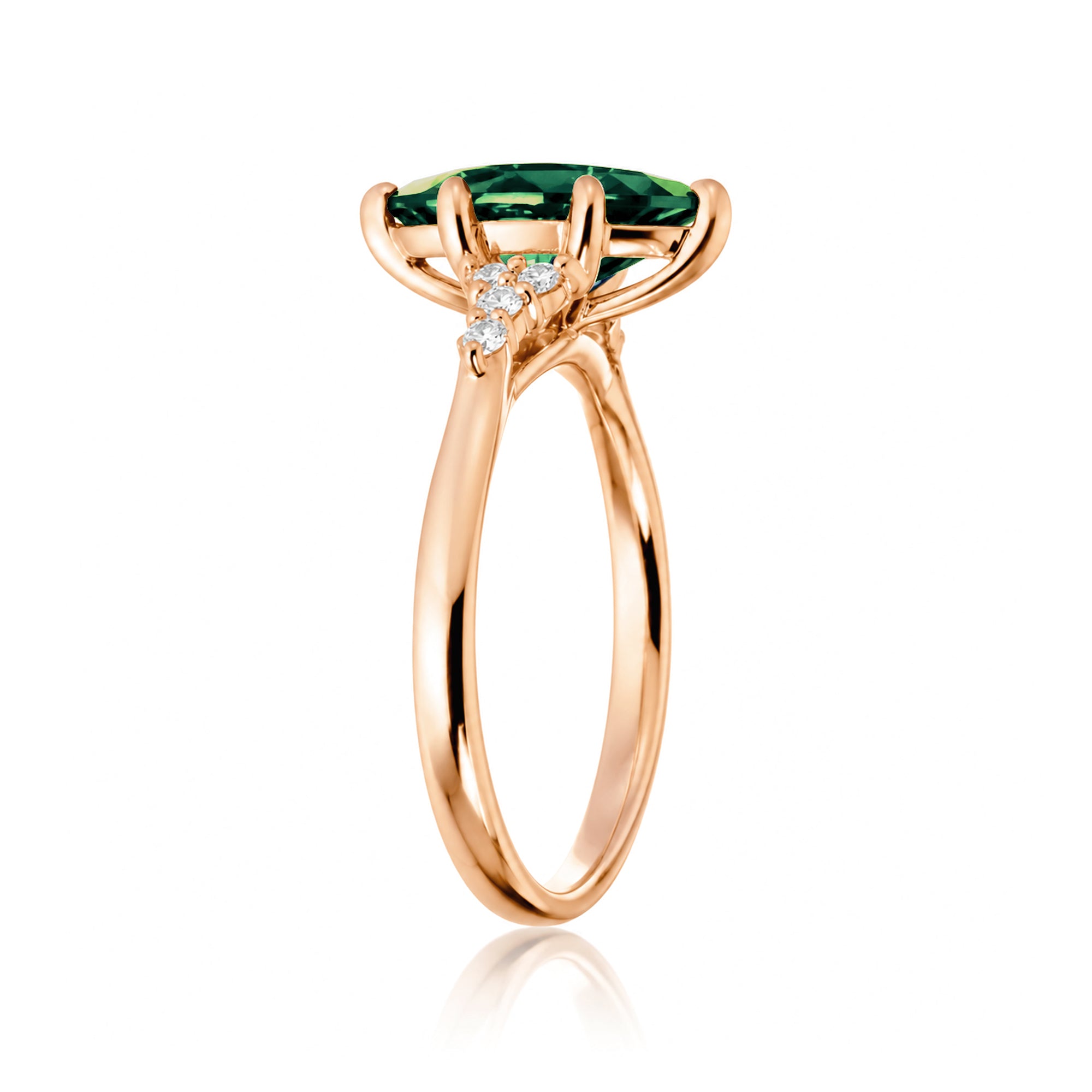 The Chloe Marquise Cut Emerald Ring